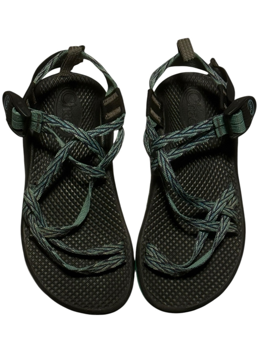 Chaco Kids ZX1 Classic Strappy Sandals – Teal/Green Pattern size 2